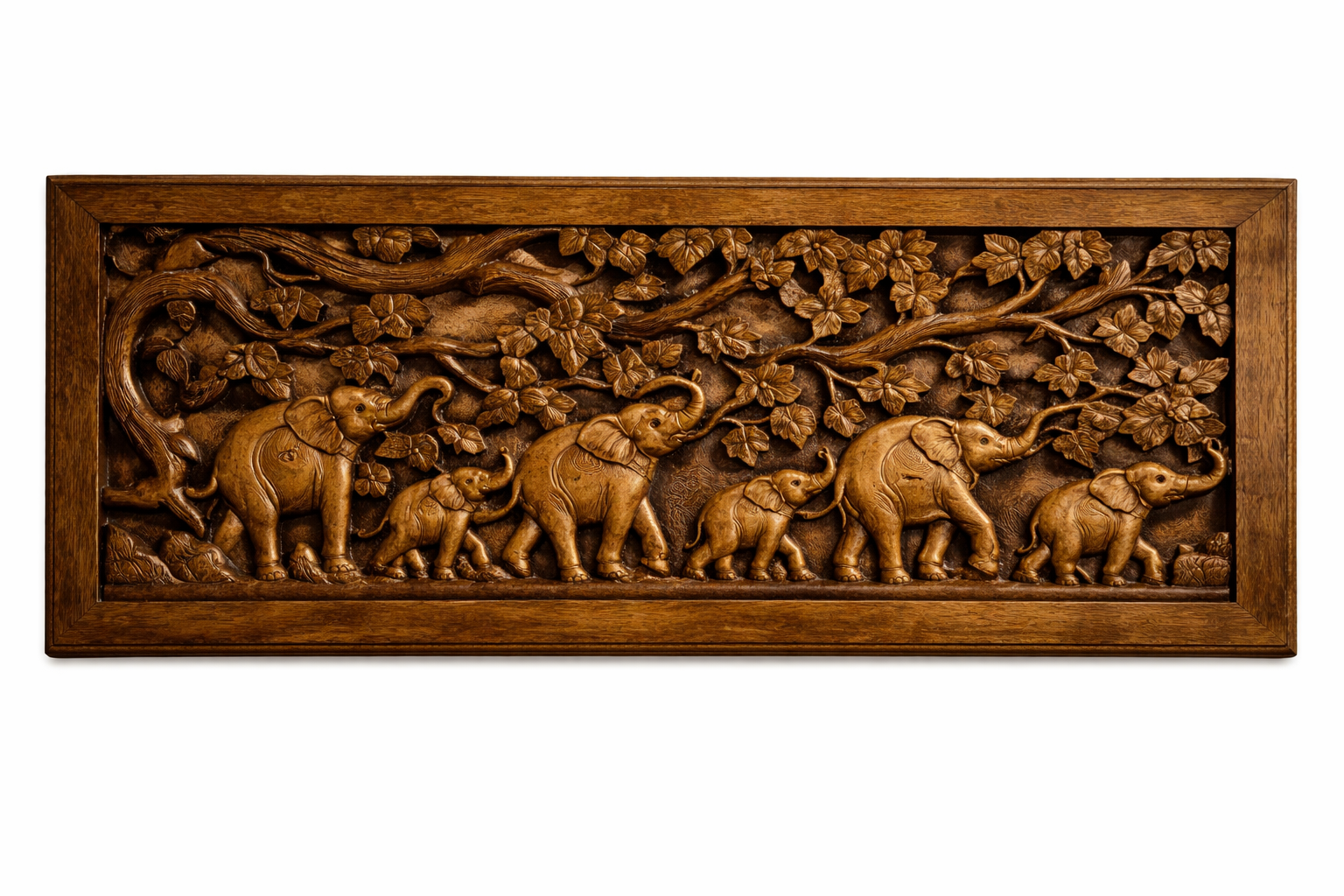 Traditional Sri Lankan Elephant Wood Carving